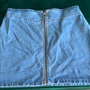 ASOS front zip denim skirt, size 12